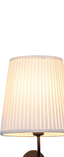 Pleated table lamp with a warm glow